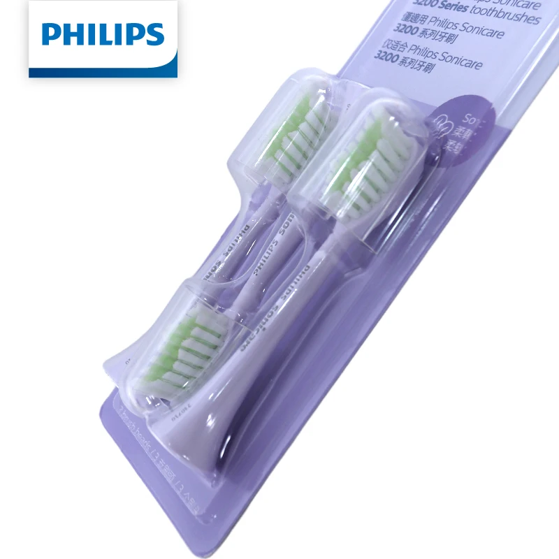 Philips HX2033 C1 Replacement Toothbrush Head 3 Pack Whitening Soft Bristles, 2X Plaque Removal for HX24 Series