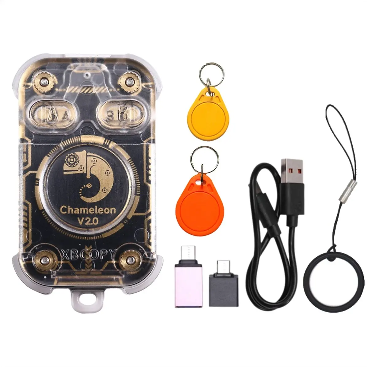 Chameleon V2.0 RFID قارئ الشرائح الذكية المحاكي NFC الناسخ 125K 13.56Mhz بطاقة فك تشفير الحرباء Ultra + 2XCUID المفاتيح #2