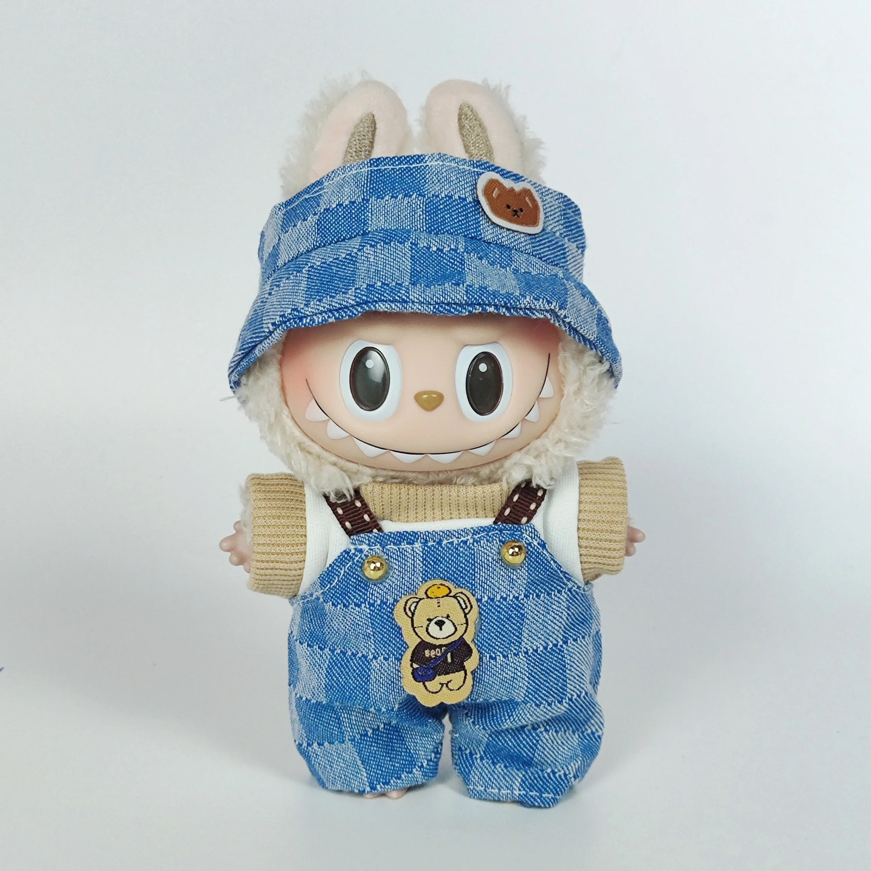 Одежда для куклы Лабу, одежда для сидения, ковбойские штаны с старым цветочным ремешком, комплект рыбацкой шляпы, Лидер продаж