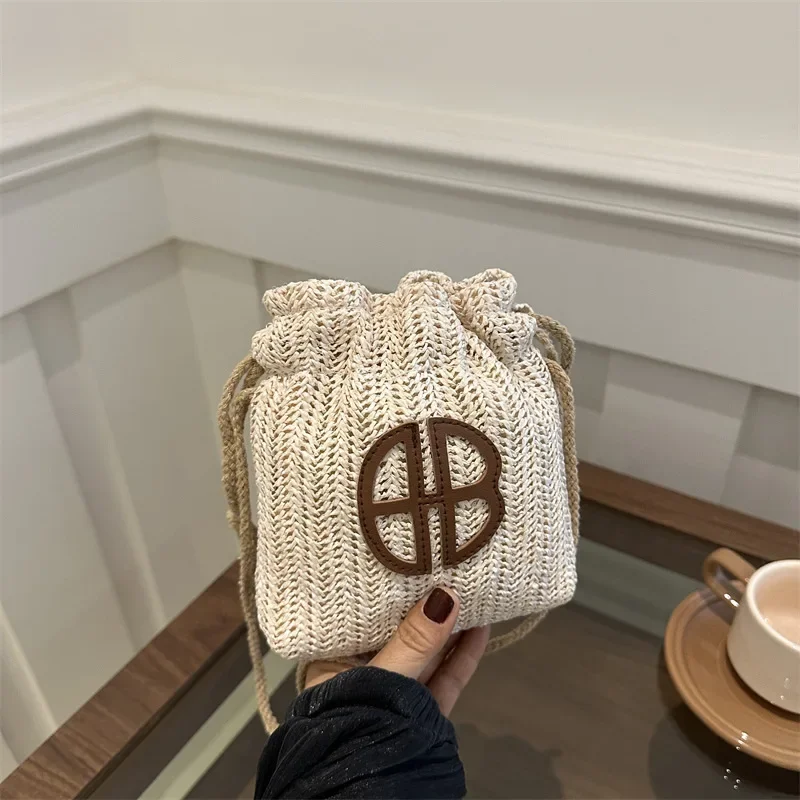

new small lucky bag women's fashion natural color woven bag