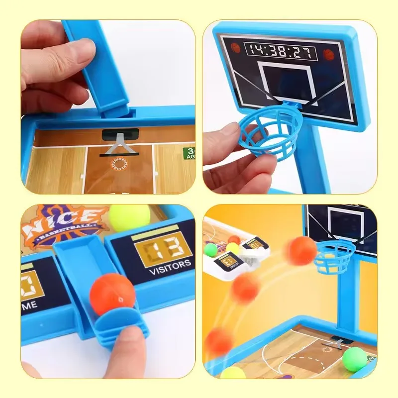 New Shooting Game Machine Mini Basketball Rack Shooting Machine Interaction Indoor Leisure Educational Adult Party Toy view 3