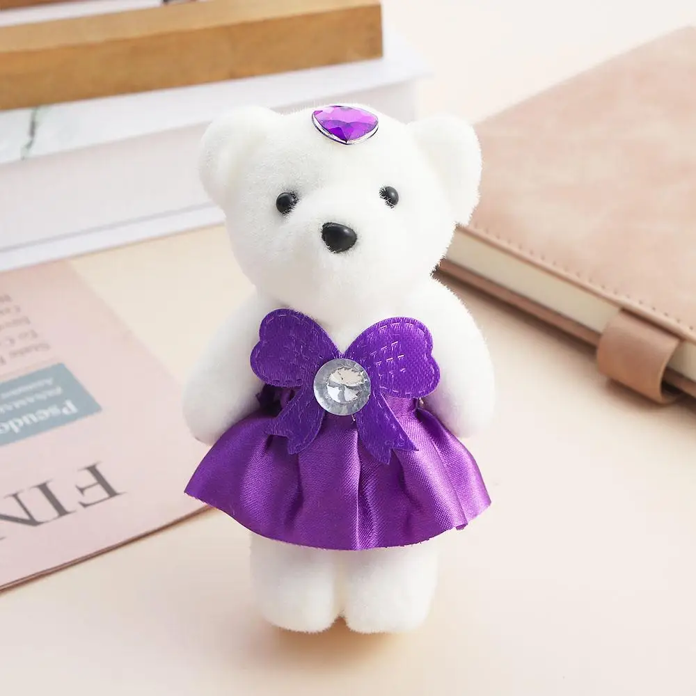 10 PCS 12CM Doll Toy Cartoon Decoration Plus Plush Small Bear Doll Kid Toys Bouquet Bear Plush Doll