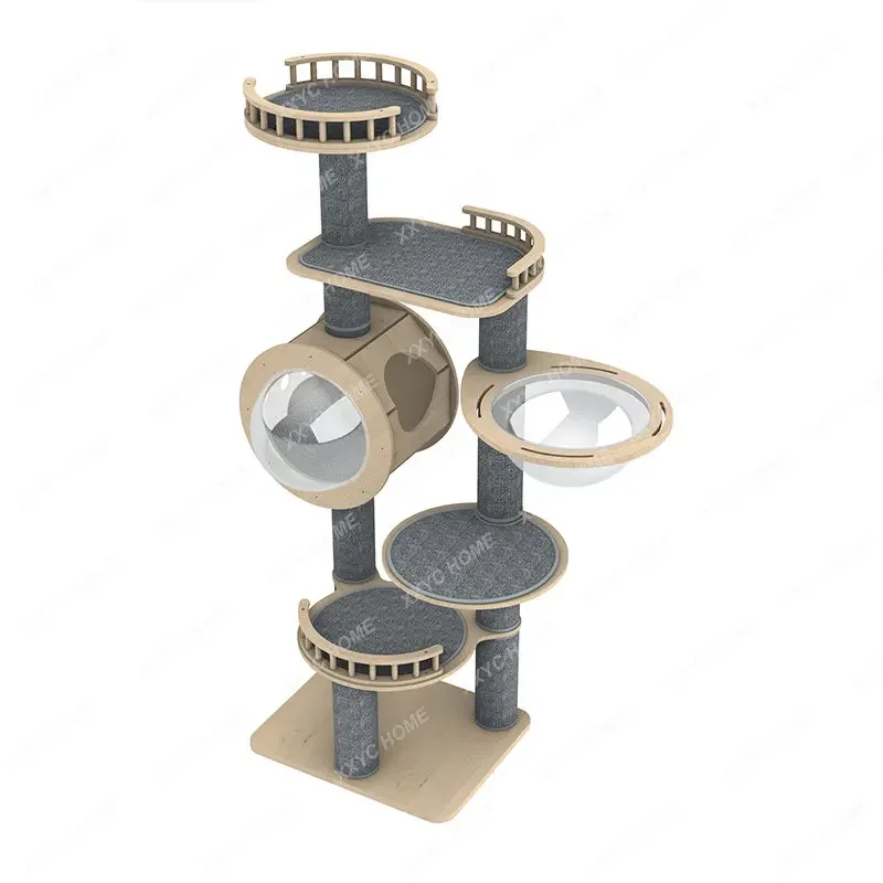 

Cat Climbing Frame Nestt Tree Integrated Large Luxury Villa Space Capsule Solid Wood Small Rack cage