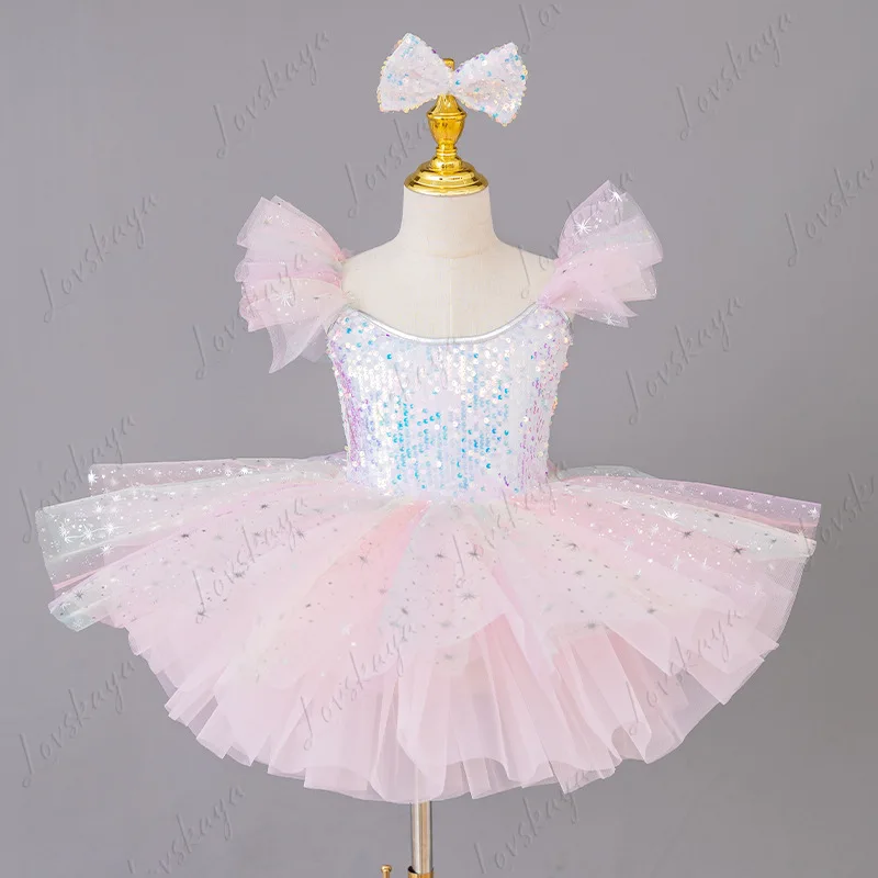 Falda de Ballet para niñas, ropa de actuación, falda de gasa hinchada, ropa de actuación para niños de guardería