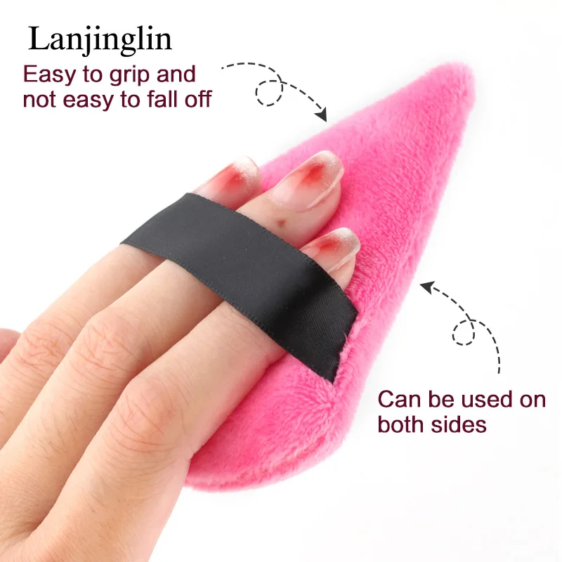 ฟองน้ำแต่งหน้ากำมะหยี่รูปสามเหลี่ยม 2/3/6 ชิ้น ใช้ได้ทั้งแบบเปียกและแบบแห้ง สำหรับรองพื้น เครื่องสำอาง อุปกรณ์เสริมความงาม