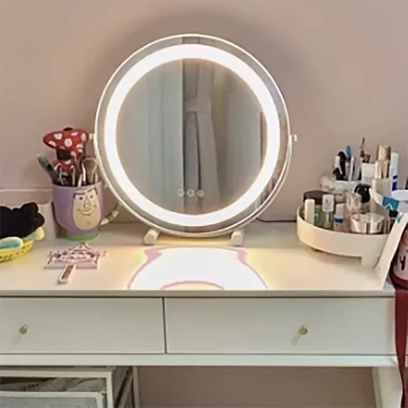 

Lamp Display Makeup Mirror Luxury Light Led Portable Multifunct Smart Mirror Bathroom Deko Wohnzimmer Home Decorating Items