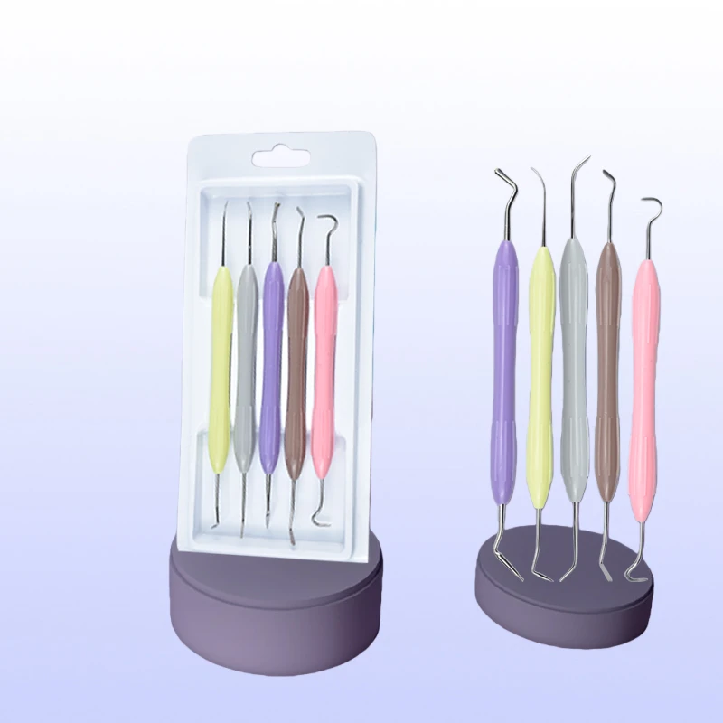 

5Pcs/7Pcs Dental Composite Resin Filling Spatulas Aesthetic Restoration Set Autoclavable Disinfection Box Dental Instrument