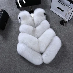2025 Autumn Winter Imitation Faux Fur Coat Women Waistcoat  New Fashion Fur Sleeveless Jacket Vest Ladies Outerwear Female Tops