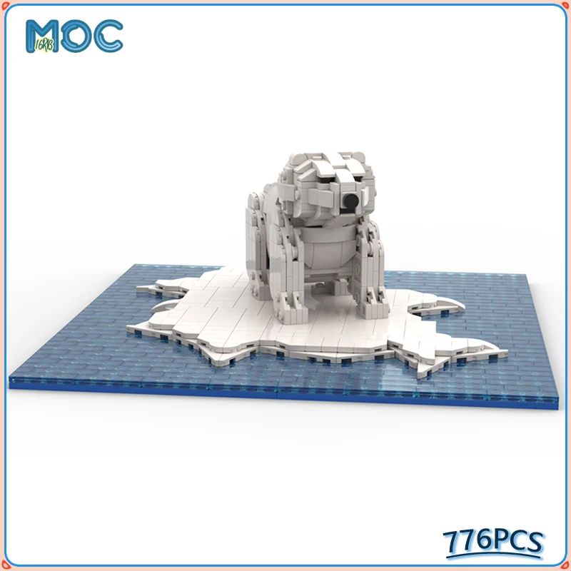 

MOC Building Blocks Polar Bear on an Ice Floe Street View Arctic Modle Bricks Architecture Creative ideas Kids Toys Xmas Gifts