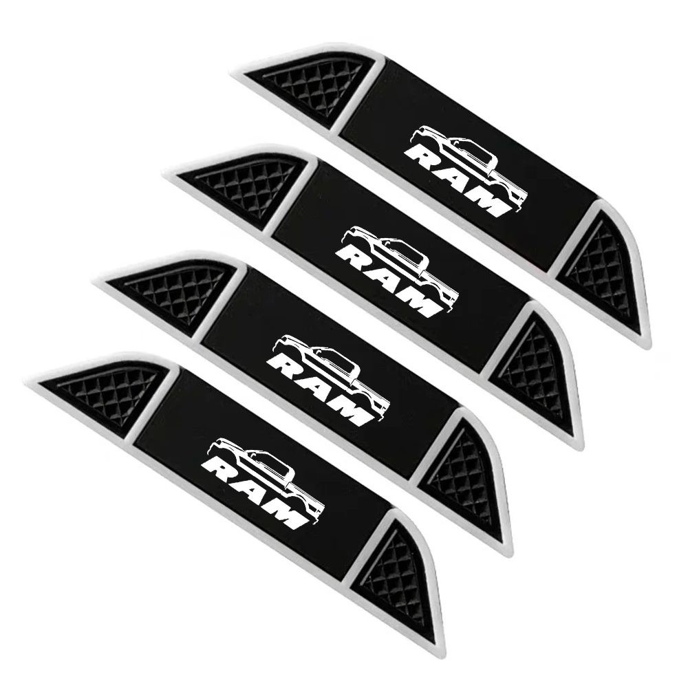 4pcs Car Sticker Door Edge Guards Trim Molding Protection Strip Scratch Protector Crash Barriers for Dodge Ram 1500 2500 3500