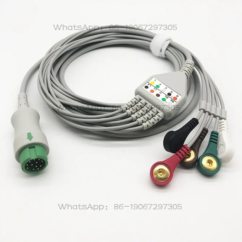 iMEC series integrated ECG lead wire five-lead American standard button