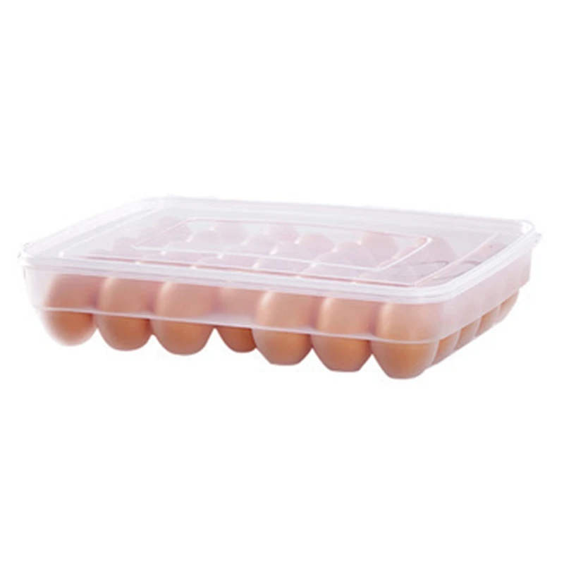 

Egg Box Food Container Eggs Refrigerator Organizer Storage Box Crisper Home Kitchen Cafe Egg Box Racks