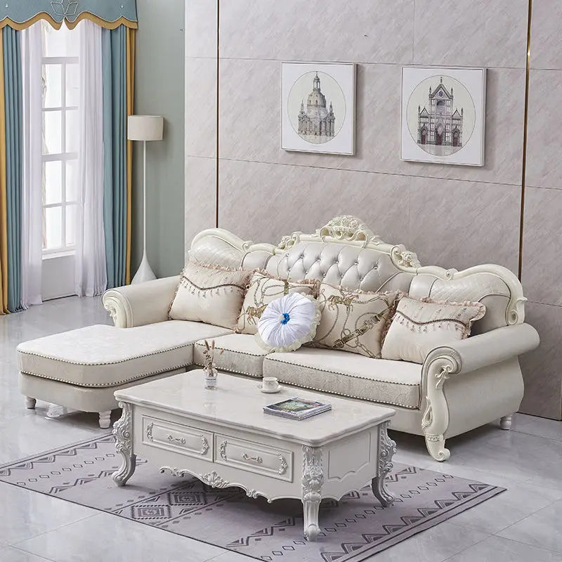 

European Adult Sofa Designer High Quality Living Room Luxury Modern Sofas Solid Wood Corner Romantic Muebles Salon Furniture