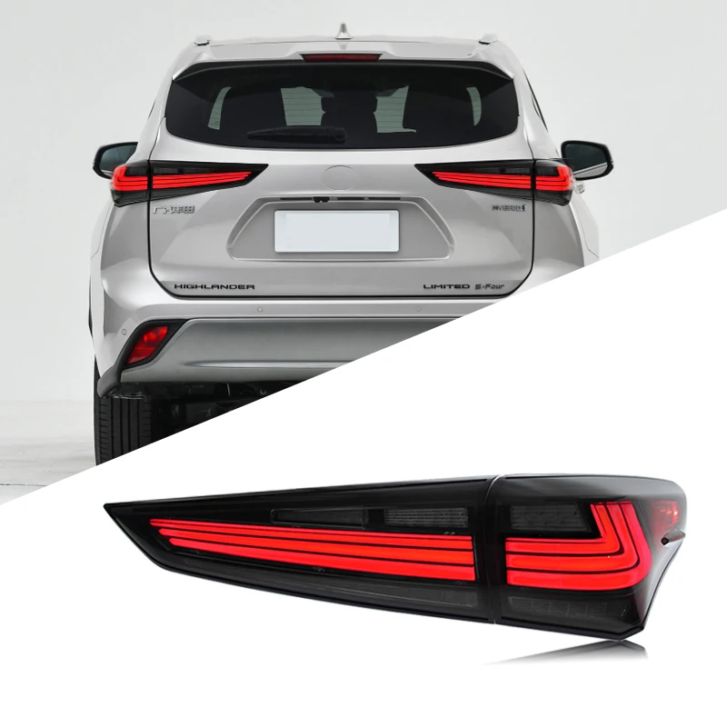 

Pair Of Car Tail Light Assembly For Toyota Highlander 2020-2022 LED Brake Signal light Tuning Parts Car Rear Lamp System