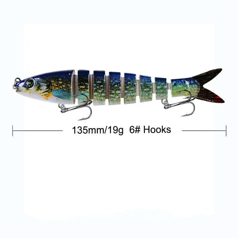 135mm Fishing Lures Sinking Wobblers Multi Jointed Swimbait Hard Bait Fishing Tackle For Bass Isca Crankbait