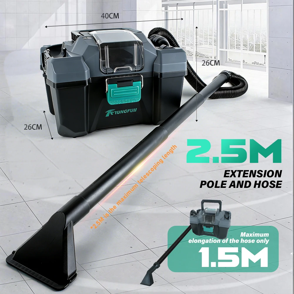 Tungfull Wet Dry Vacuum Cleaner Brushless Shop Vac Heavy Duty Industrial Vacuum for Car, Garage, Workshop (17000Pa Suction)