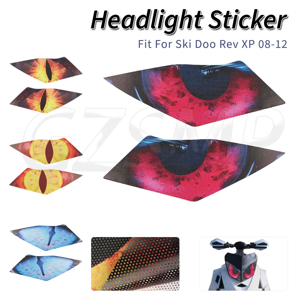 

Headlight Stickers Deco Decals Graphic Kit Fit for Ski-Doo REV XP 2008-2015 MXZ Renegade 2008-2012
