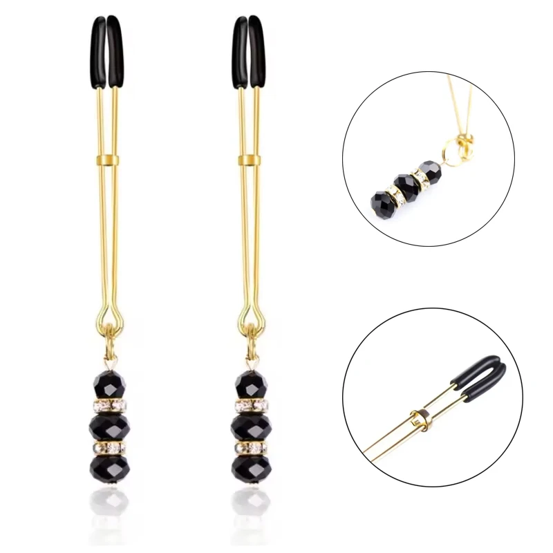 Pince à seins réglable pour couples, pince à clitoris, jeu pour adultes, jouets sexuels pour continents, pinces à seins avec bijoux, 7.0, 1 paire