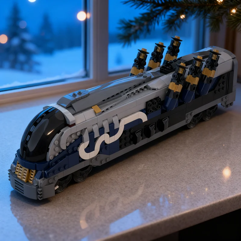 

712 шт. MOC FFVIII Межконтинентальный поезд Локомотив Городские поезда Модель Строительные блоки Игрушки Строительство Идея рождественского подарка