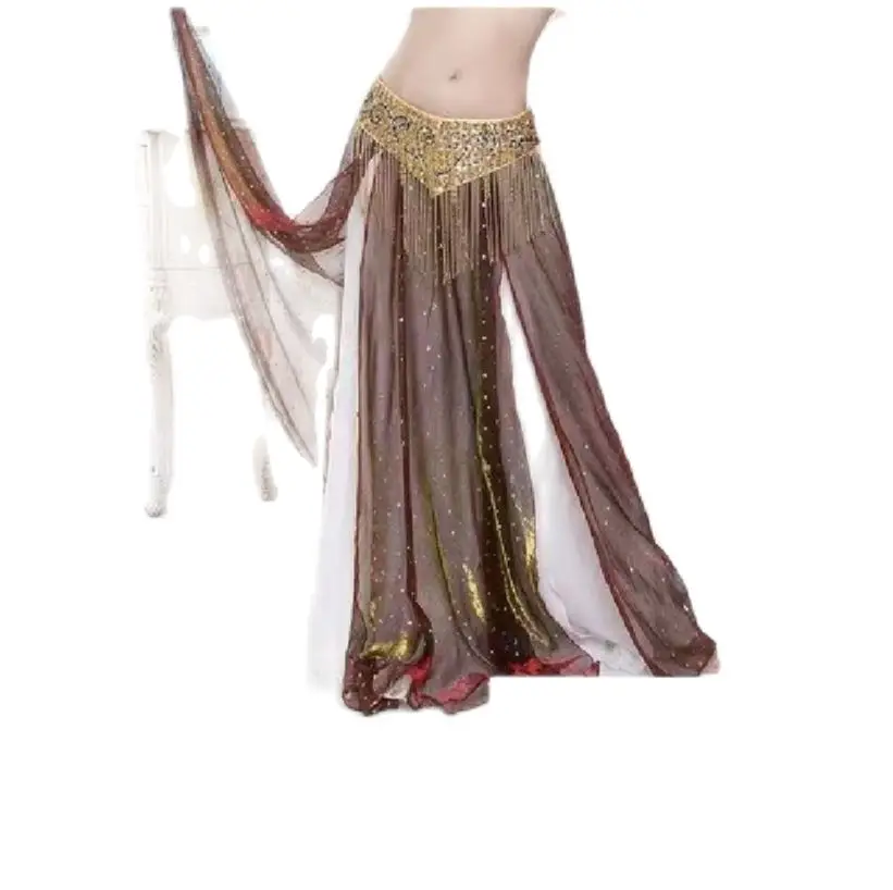 Cheap 12 Colors Professional Women Belly Dancing Clothes Full Circle Skirts Flamenco Skirts Plus Size Satin Belly Dance Skirt