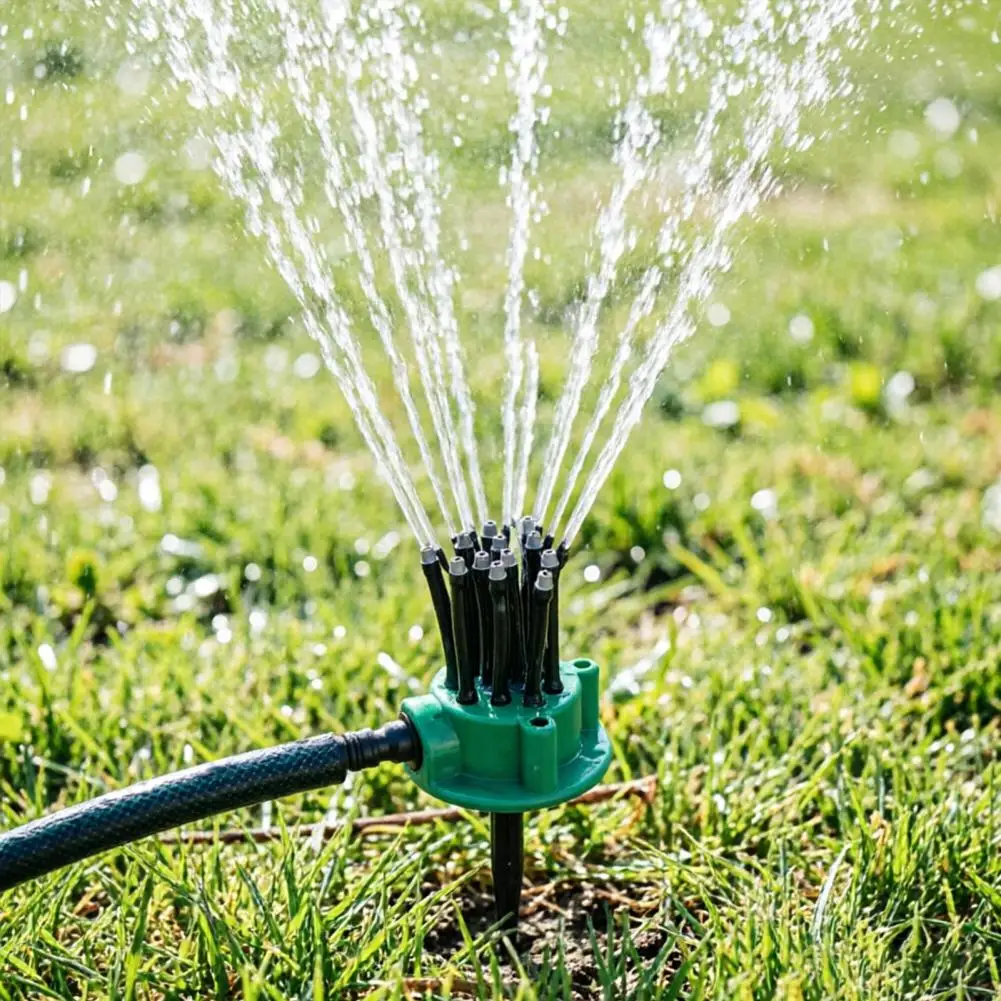 360 Degree Sprinkler Automatic Rotating Lawn Sprinkler, Hose Sprinkler with Spike Base for Lawn Yard Watering Grass Flowers