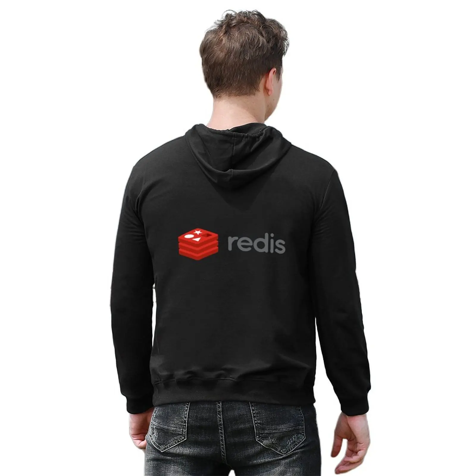 redis database Hoodie hooded shirt korean style clothes men's sweat-shirt set mens clothing new in hoodies