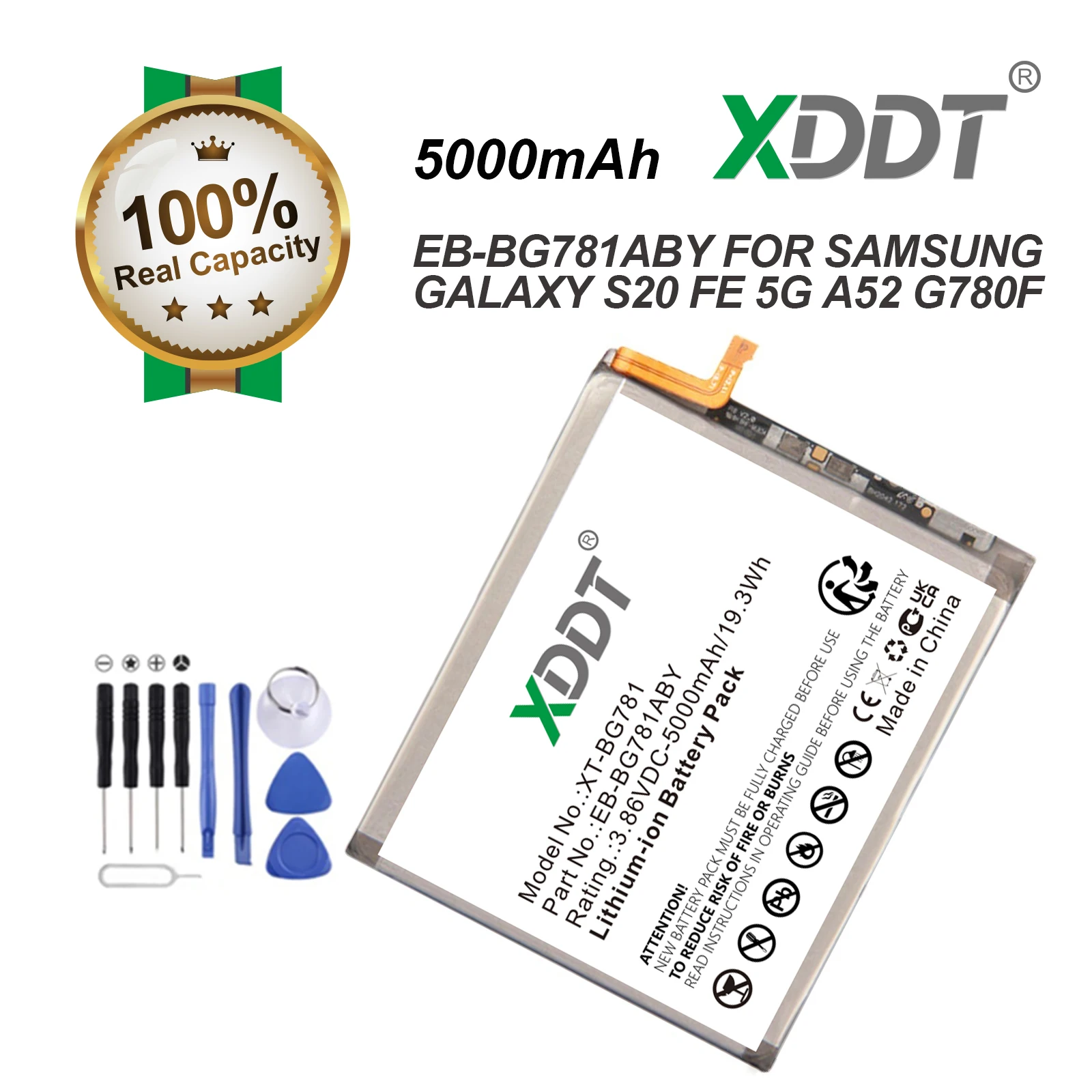 XDDT EB-BG781ABY 5000mAh rechargeable batteries For Samsung GALAXY S20 FE 5G A52 G780F+TOOl