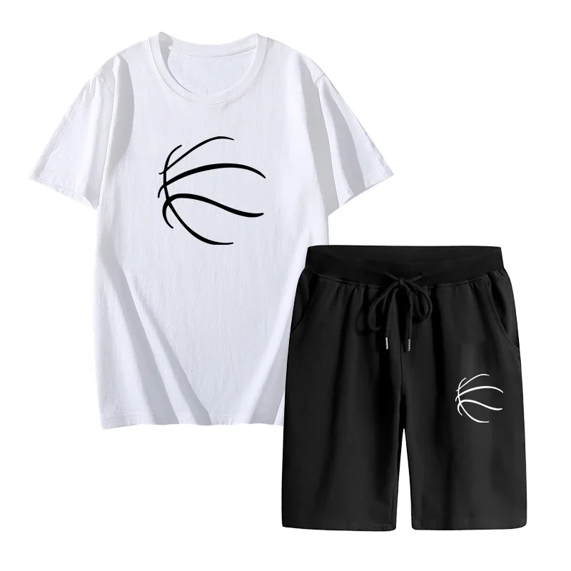 2025 Hot Sale Mens Casual Sport Short Sleeved Suits High Quality Basketball T-shirts Fifthpants Summer Male Jogging Wear 8 Color