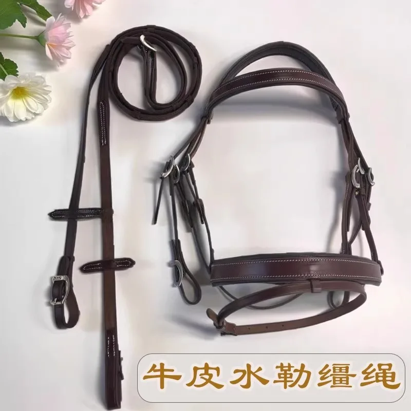 Cowhide reins Water reins Water reins British training Equestrian supplies Horse riding equipment
