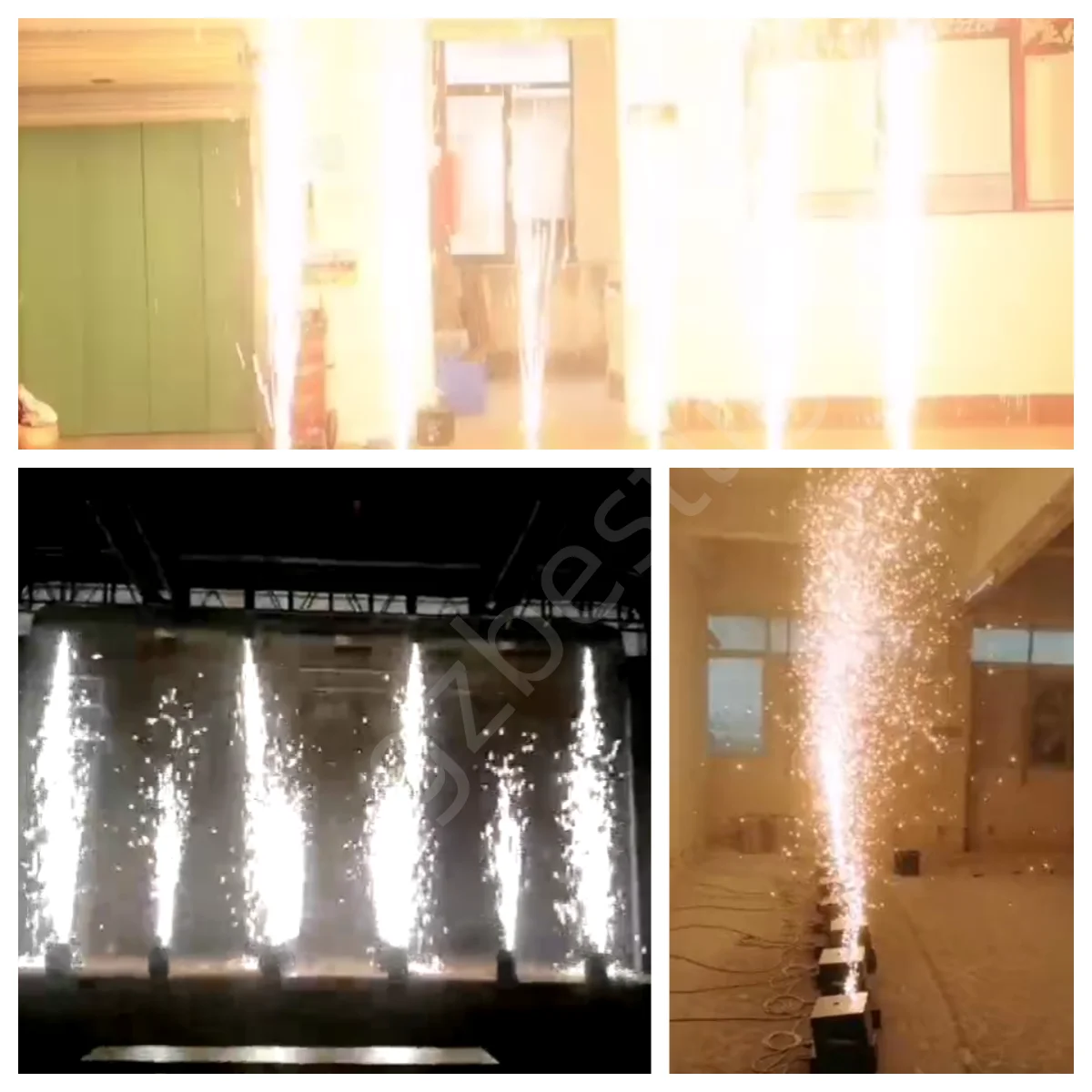 Imagem -04 - Faísca Fria Mini Máquina Spray de Fogos de Artifício Interior Alta Potência Preto Branco 15m Altura para Casamento Festa 650w Venda Direta da Fábrica