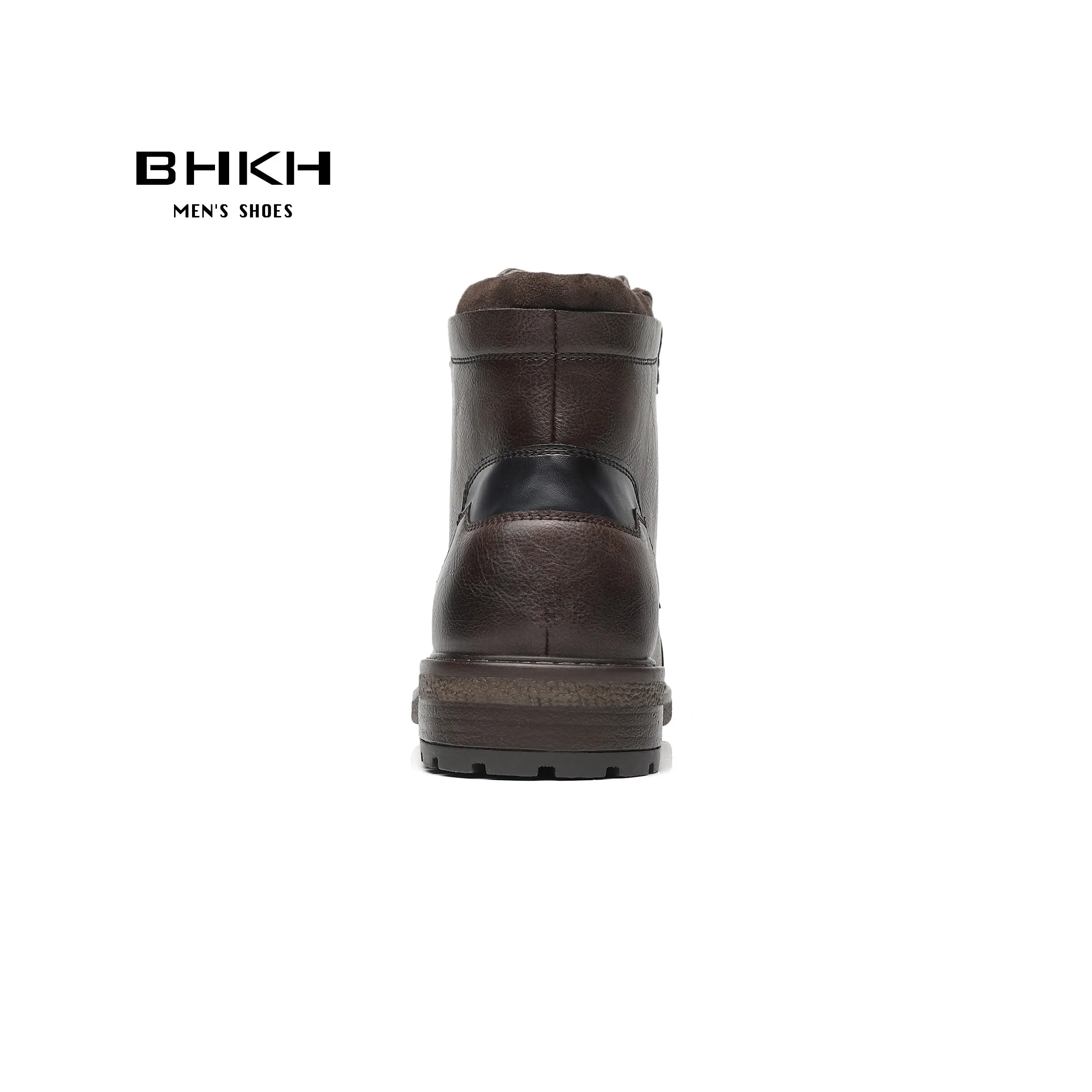 BHKH 2024 Winter Men Boots Lightweight Lace-up Ankle Boots Comfy Office Work Casual Formal Footwear Brand Man Shoes