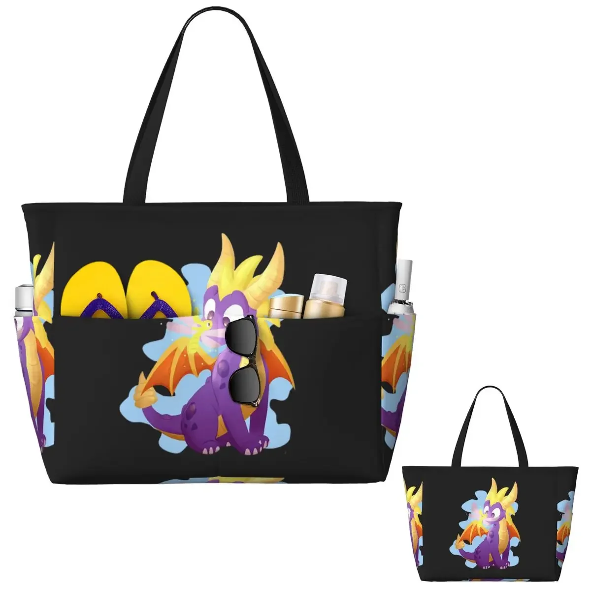 

Ice Spyro Beach Tote Bag Sport Gym Yoga Duffle Large Tote Bag Women Travel Bag Fitness bag