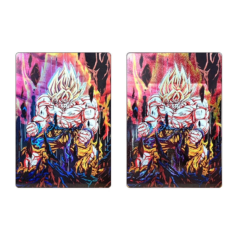 Anime Dragon Ball Teka Kakarotto Son Goku Personaggio Gioco Collezione Flash Card Giocattoli dei cartoni animati Regalo di Natale