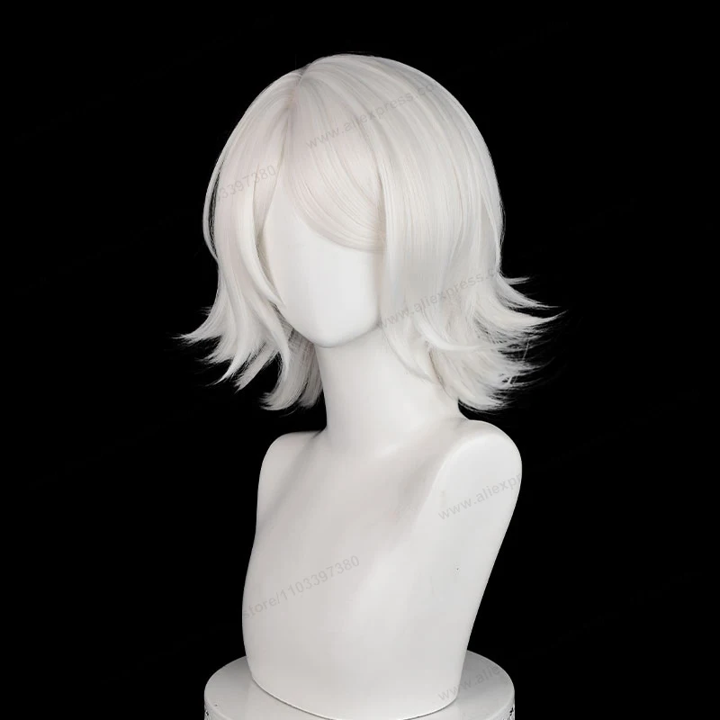 Juzo Suzuya Cosplay perruque 35 cm court argent blanc femmes cheveux Anime résistant à la chaleur perruques synthétiques