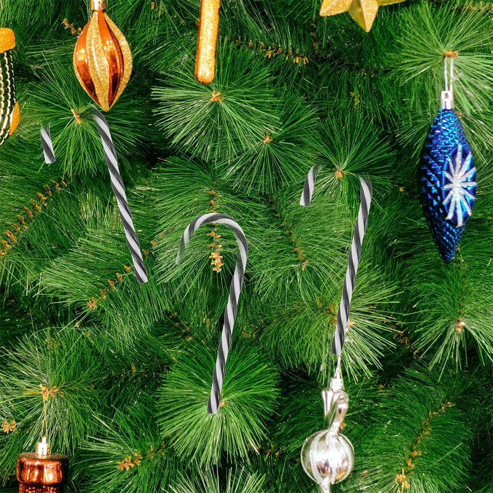 

12Pcs Plastic Candy Cane Ornaments Xmas Tree Adornments Reusable Easy Installation 12cm Holiday Decor Candy Cane