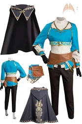 Princess Link Cosplay mantello grigio Costume da donna gioco Anime Zerda Kingdom Tears Roleplay Fancy Dress Up Party gioco di ruolo