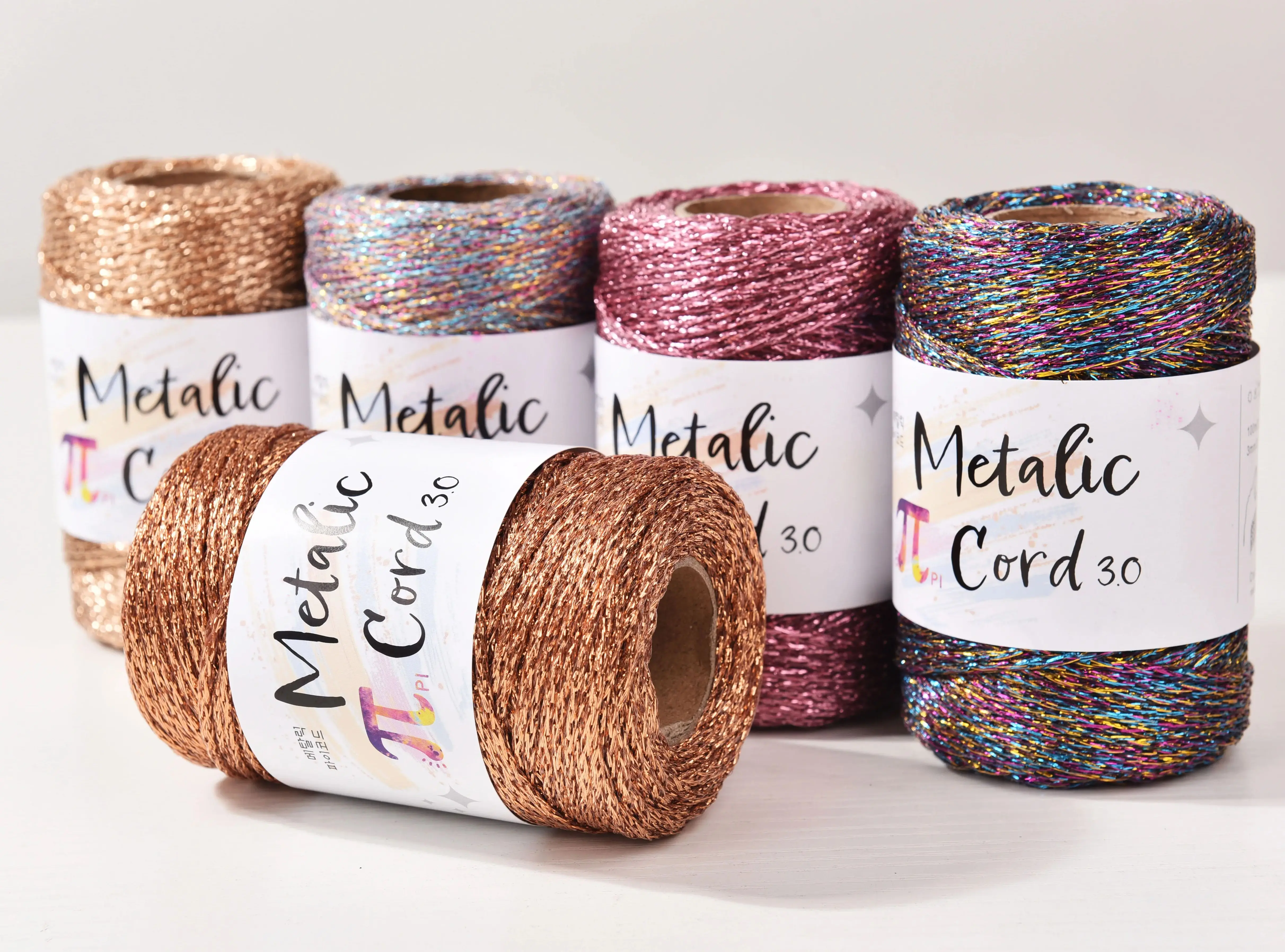 3mmx100meters Lumi Crochet knitting cord Metallic lurex yarn for Bag Knitting fashion shiny rope