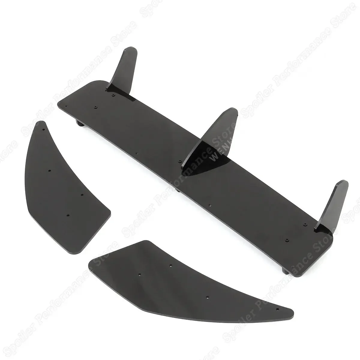 For VW Golf 7 MK7 R R-Line 2013 2014 2015 2016 Car Rear Bumper Diffuser Flag Spoiler Splitter Car Styling Black ABS Plastics