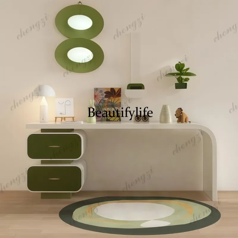 Nordic lacquered desk - creative art executive desk - modern minimalist writing desk - home laptop table