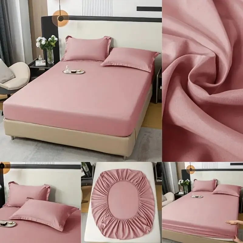 Zacht Katoenen Hoeslaken Met Elastische Banden Effen Kleur Antislip Matrashoezen Laken Voor Dubbel Kingsize Bed 140/160/200