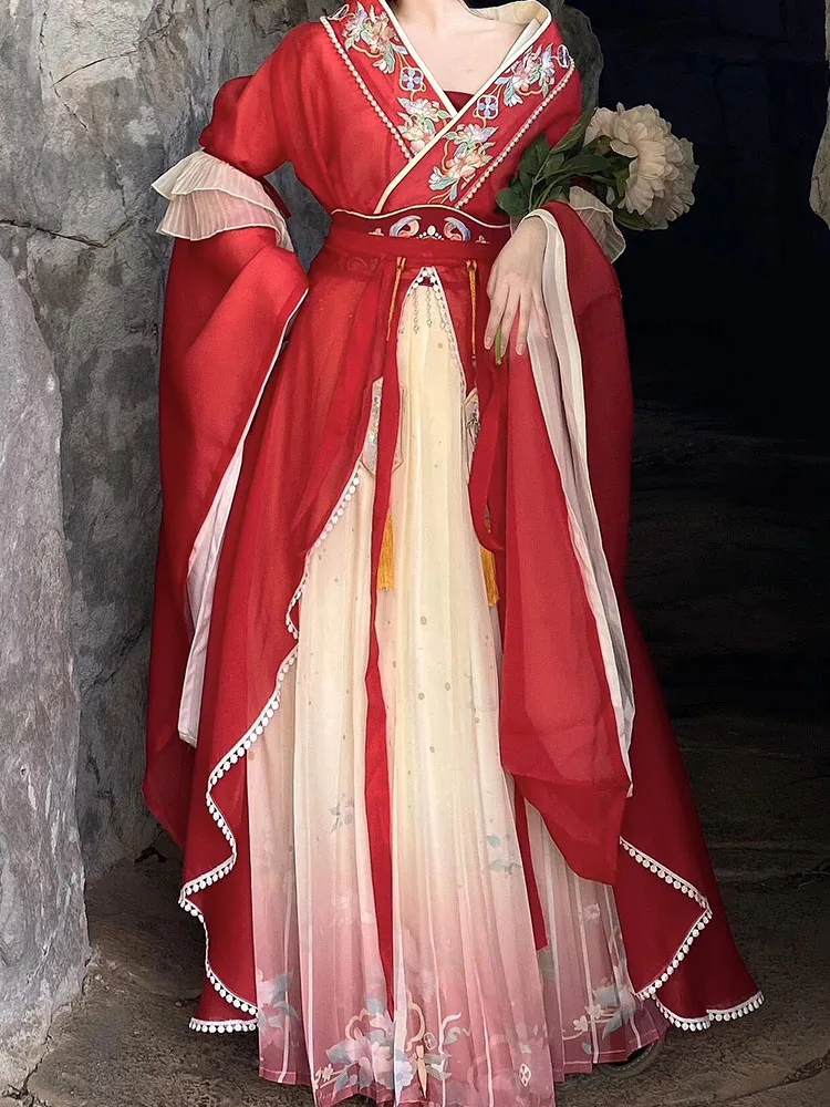 

Women's Tang Suit Northern And Southern Dynasties Large Sve Print Autumn Winter Improved Fairy Aosphere Set New Year Clo...