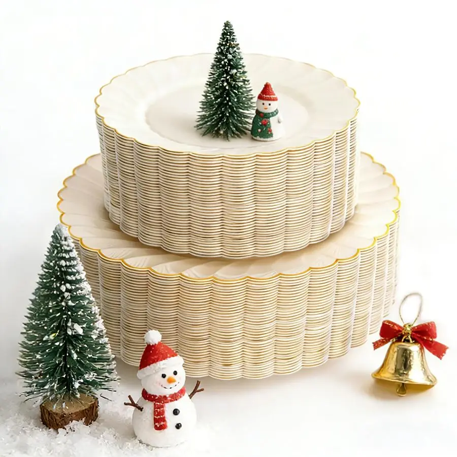 100PCS Ivory Scallo…