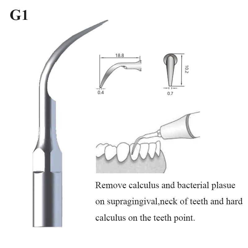 VVDental Ultrasonic Scaler Scaling Tips For EMS Woodpecker Handpiece Removal Teeth Calculus G1/G2/G3/G4/P1 Dentist Tool