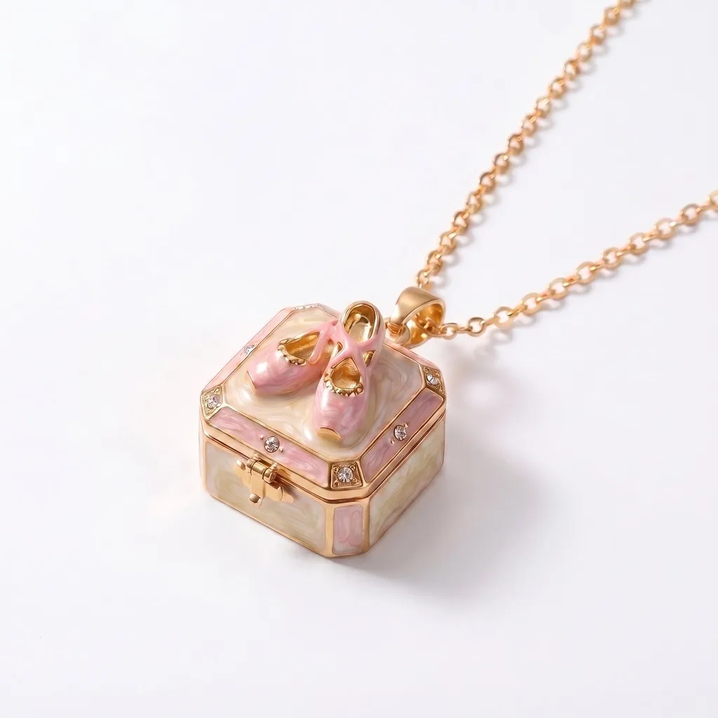 Openable Locket Mom Pendant Necklace Gold Plated Enamel Delicate Collarbone Chain Gift Mother'S Day Fashion Jewelry Accessories