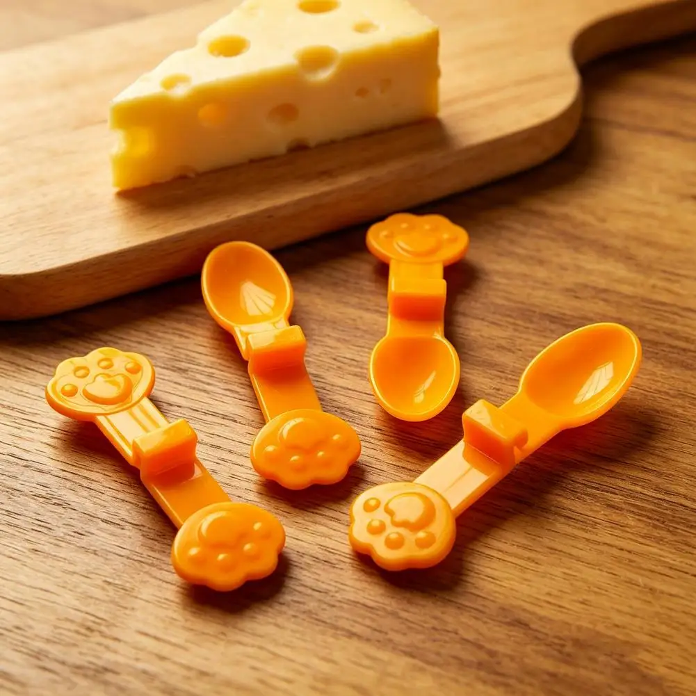 Paw Cheese Mold Cheese Shaping Tool Cheese Stick Mold Set with Paw Print Handle Plastic Ice Pop Jelly Pudding Maker Easy-release