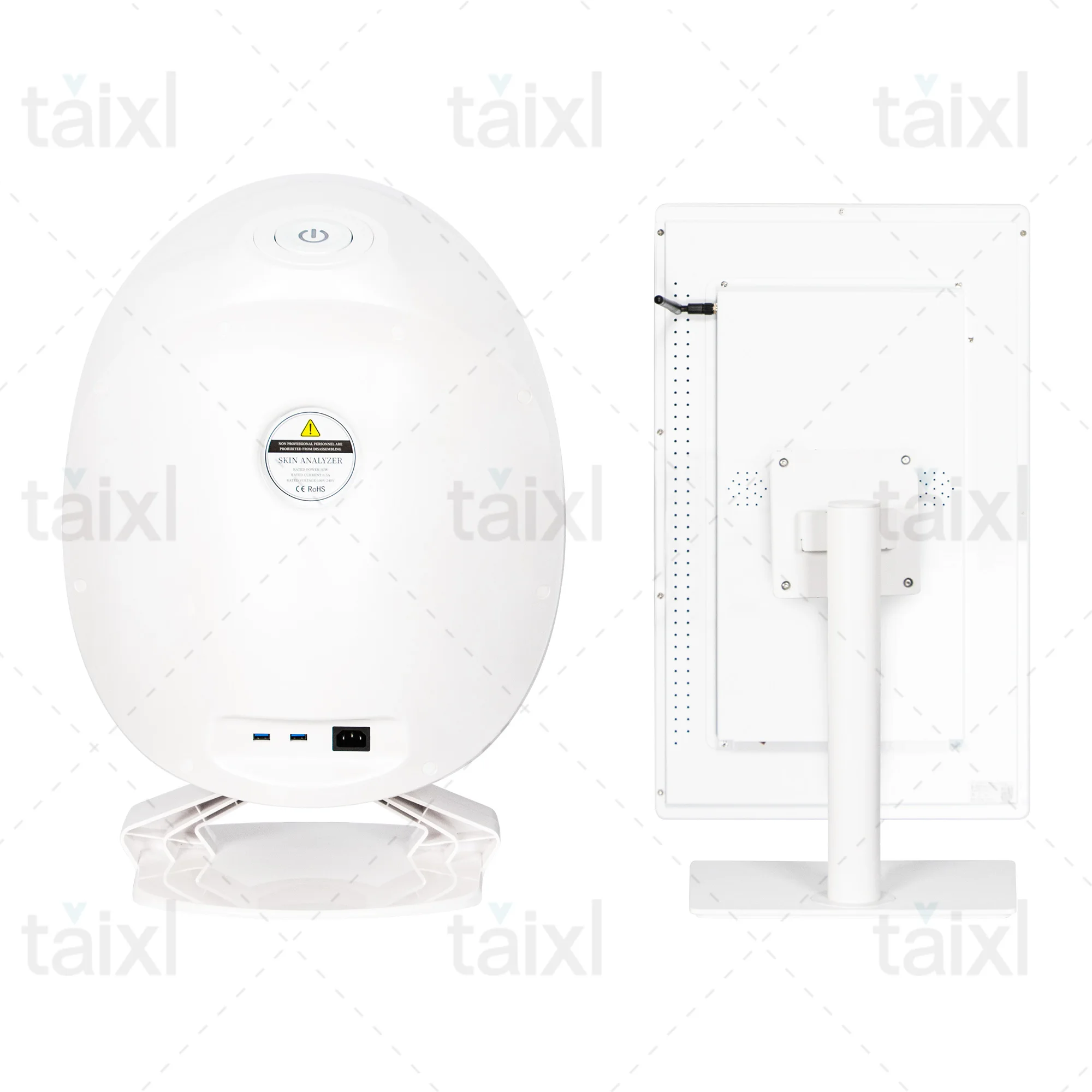 Intelligent Magic Mirror Facial Skin Analysis Detection Scanner Multispectral Imaging Technology 180°Automatic Full-Face Capture