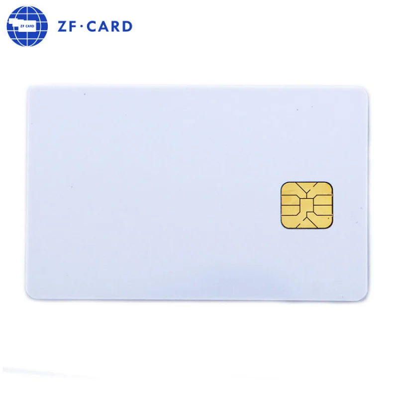 100pcs a lot White PVC SLE4442 SLE4428 chip card blank smart access control card with free samples