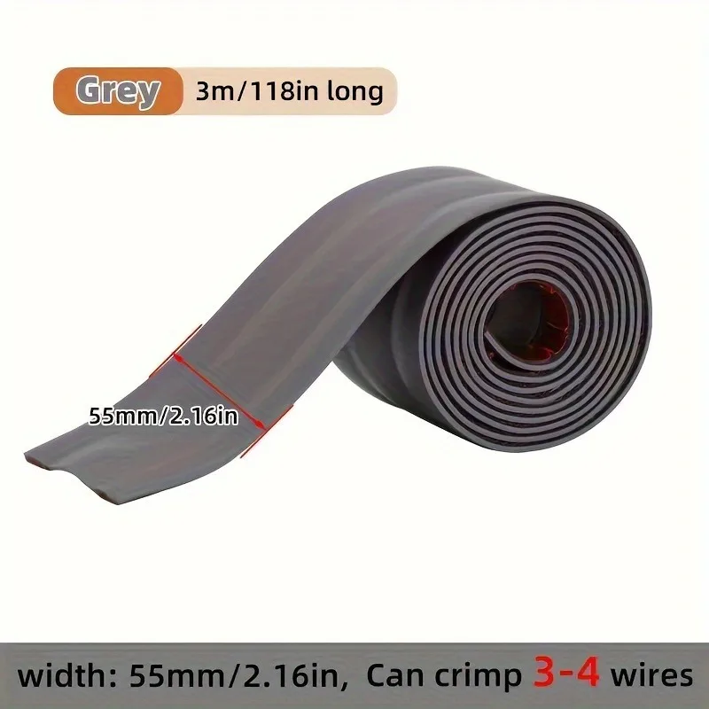 3M Self-adhesive Wire Protectors for Floors, Walls and Tables, Durable Wire Protectors To Prevent Tripping,Fixed Wire Stickers