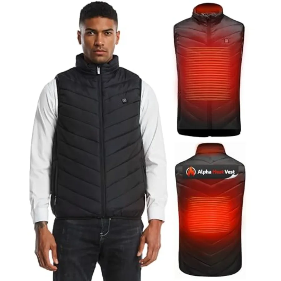 

FREEZE2TRIM Alpha Heat Vest USB Rechargeable Heated Vest for Men and Women 8 Heating Zones Waterproof Electric Heated Jackets