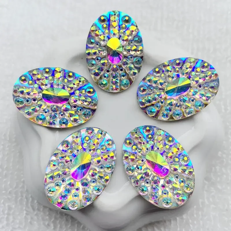 12mm&13*18mm&18*25mm AB White flatback stones and crystals Resin Round&Teardrop&Oval Rhinestones trim DIY Wedding Dress